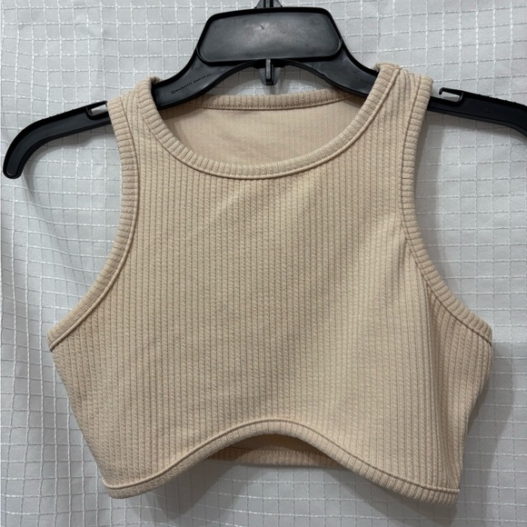 Cream Ribbed Skirt Set - Picture 2 of 5